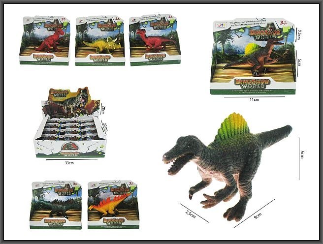 DINOSAURS OF 6 TYPES 9-10CM HIPO